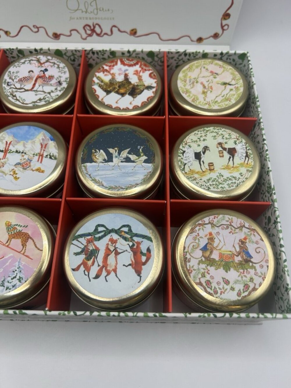 Anthropologie Advent Calendar 12 Days Of Christmas Candles 2020 Gift Set Open - Picture 5 of 16